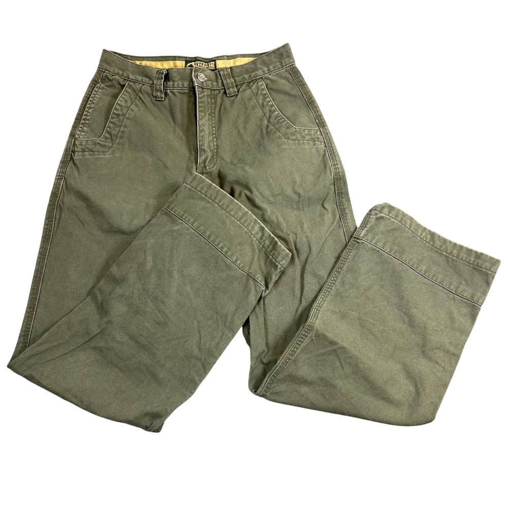Mountain Khakis Mens Original Mountain Pant Olive Green Canvas Work 28x30